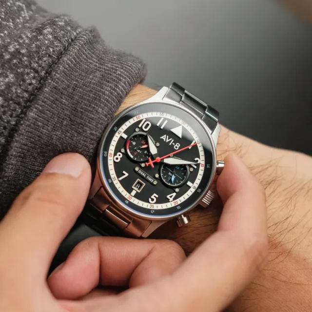 AVI-8 Hawker Hurricane Carey Dual Time Black AV408811 Görsel 8