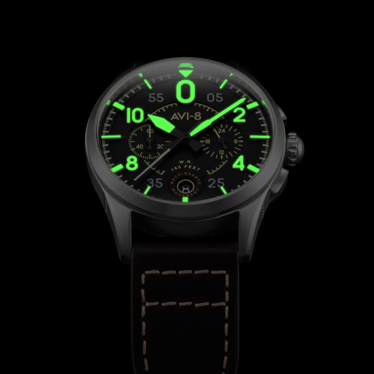 AVI-8 Spitfire Lock Chronograph Midnight Oak AV408901 detay görseli 3