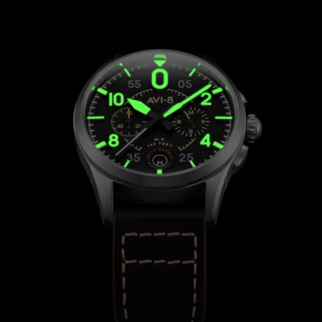 AVI-8 Spitfire Lock Chronograph Midnight Oak AV408901 Görsel 4