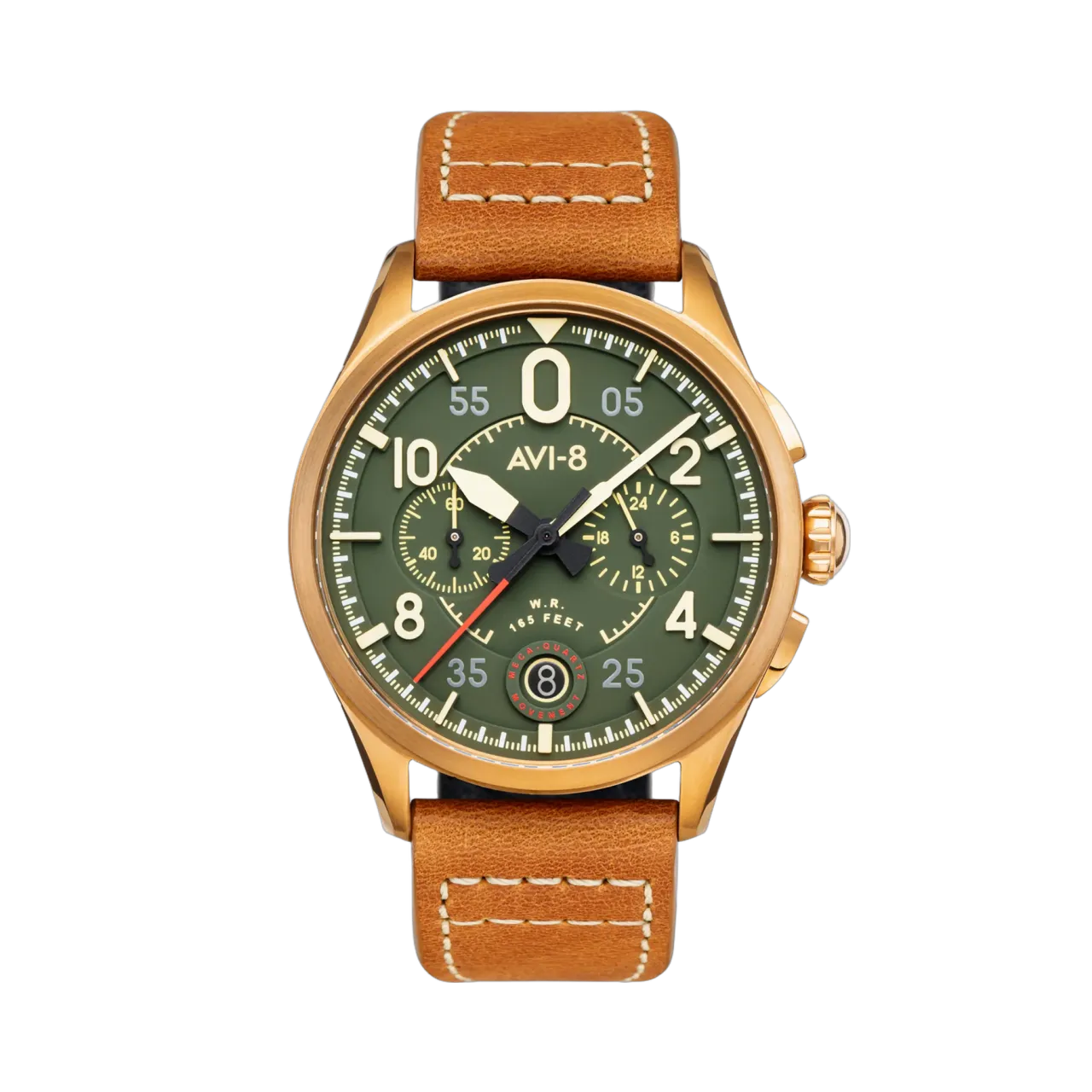 AVI-8 Spitfire Lock Chronograph Otomatik Yeşil AV408902