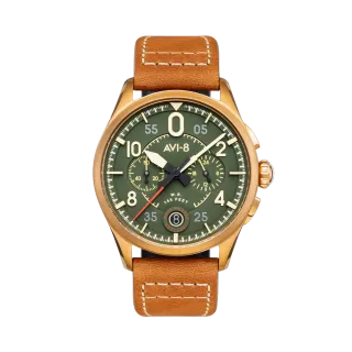 AVI-8 Spitfire Lock Chronograph Otomatik Yeşil AV408902