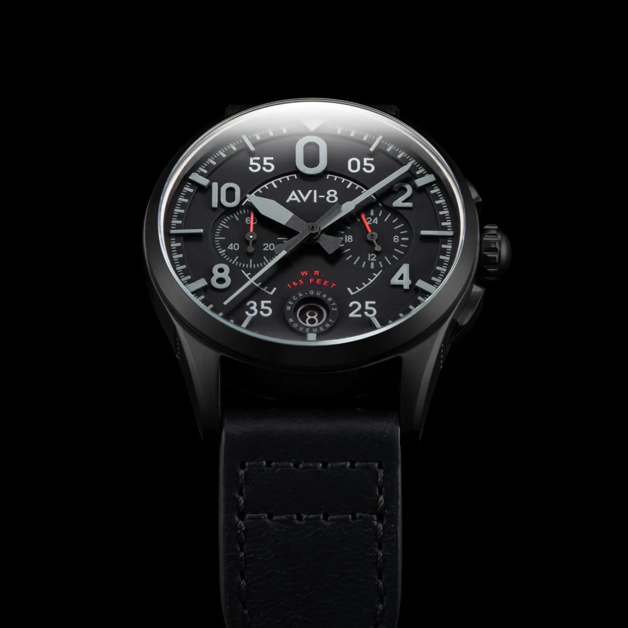 AVI-8 Spitfire Lock Chronograph Slate Black AV408903 detay görseli 3