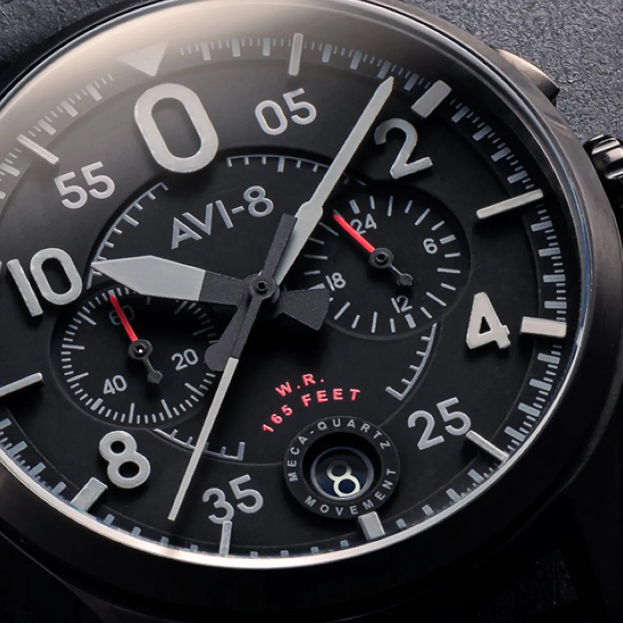 AVI-8 Spitfire Lock Chronograph Slate Black AV408903 detay görseli 5