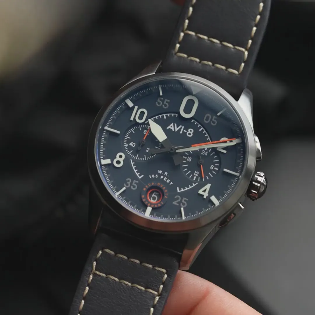 AVI-8 Spitfire Lock Chronograph Channel Blue AV408904 detay görseli 1