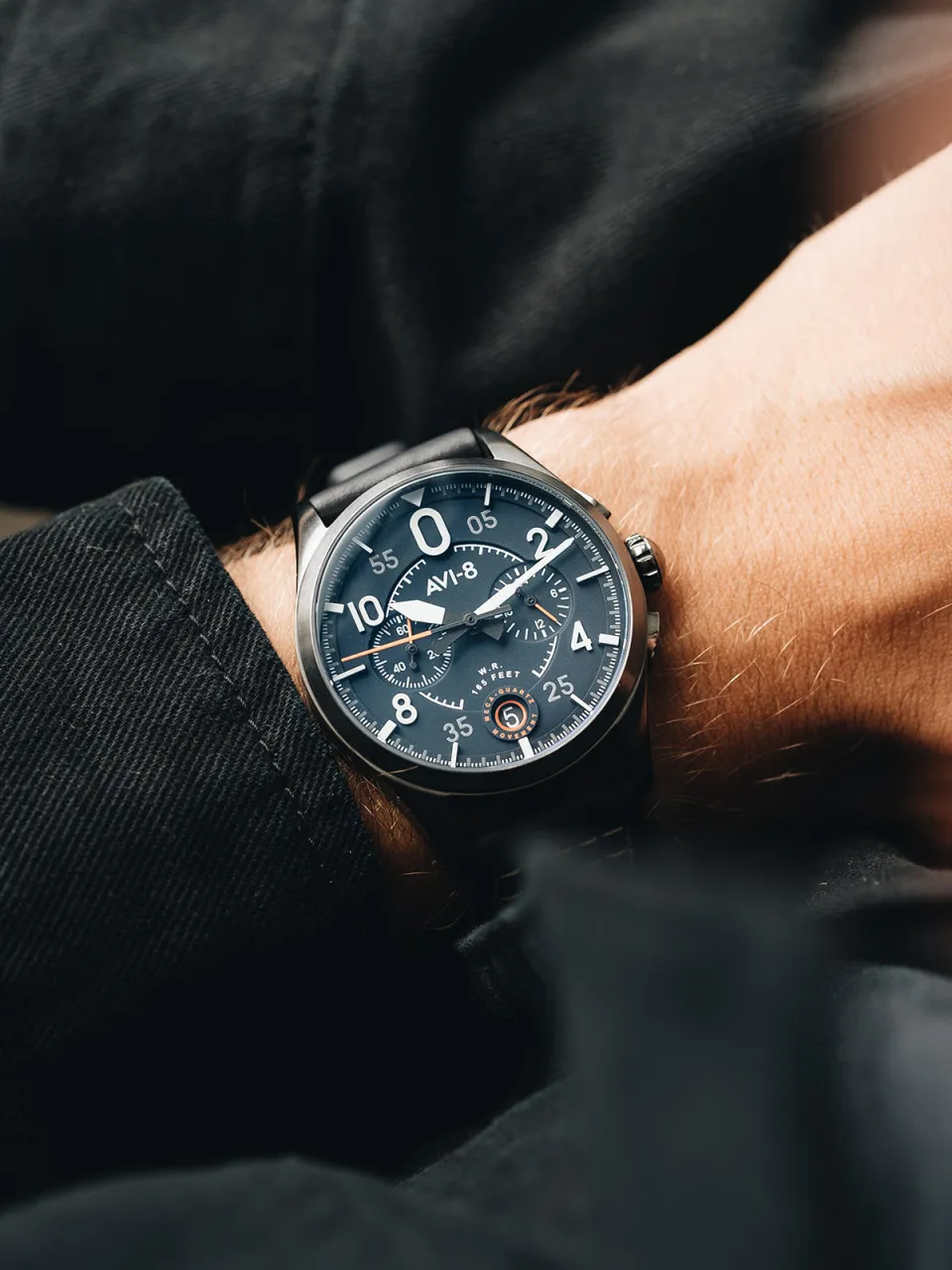 AVI-8 Spitfire Lock Chronograph Channel Blue AV408904 detay görseli 3
