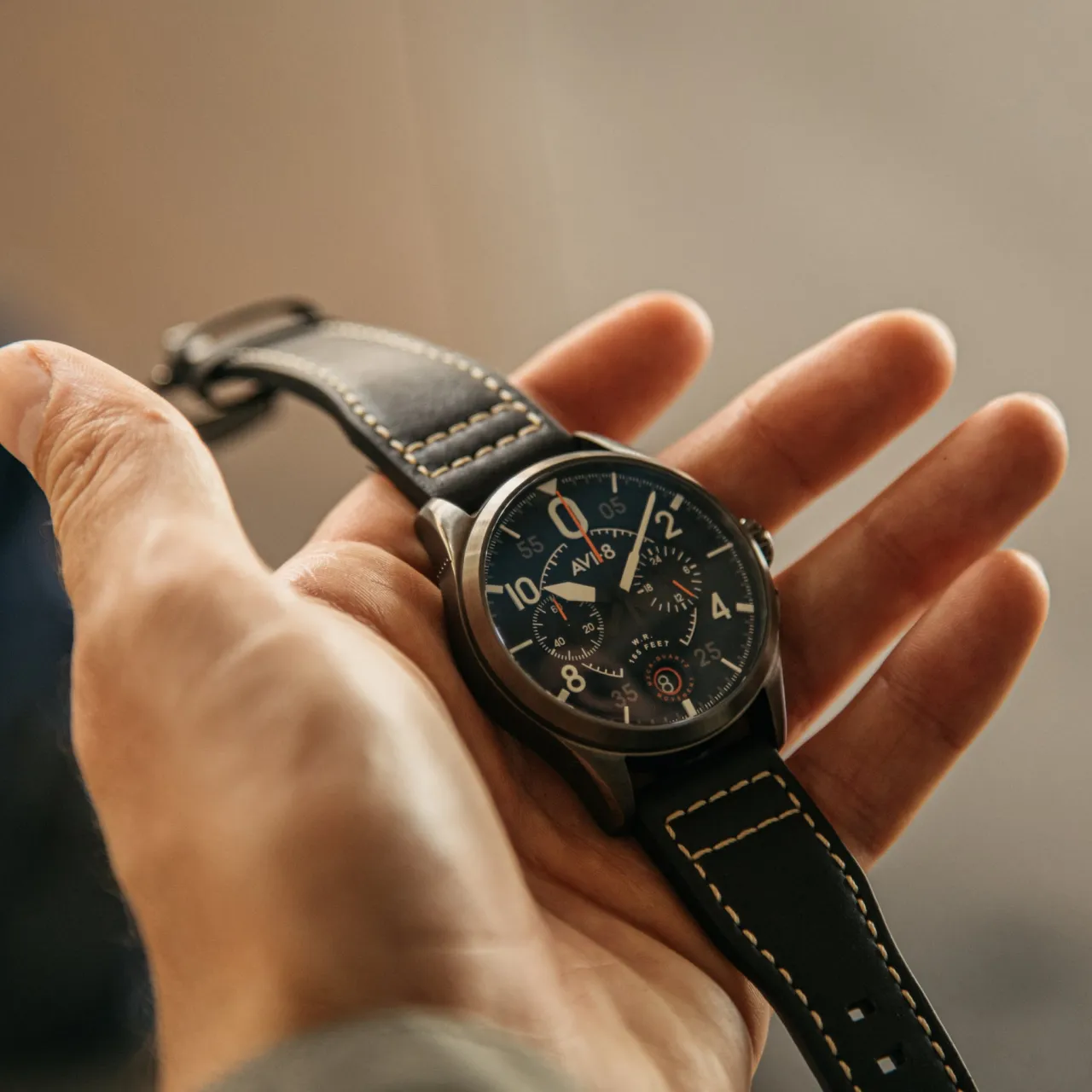 AVI-8 Spitfire Lock Chronograph Channel Blue AV408904 detay görseli 5