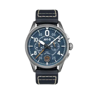 AVI-8 Spitfire Lock Chronograph Channel Blue AV408904