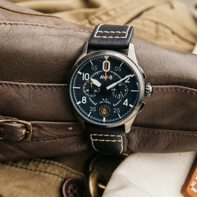 AVI-8 Spitfire Lock Chronograph Channel Blue AV408904 Görsel 8