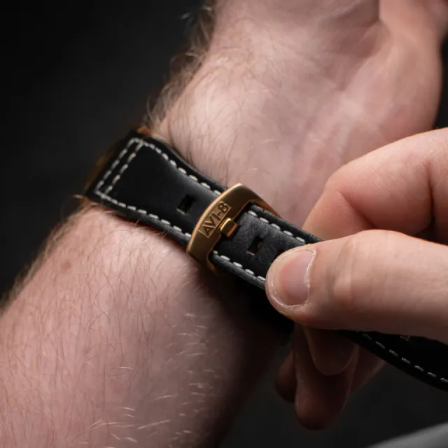 AVI-8 Spitfire Lock Chronograph Black AV408907 Görsel 7