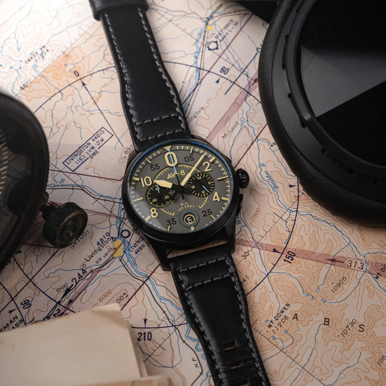 AVI-8 Spitfire Lock Chronograph Grey AV408908 detay görseli 2