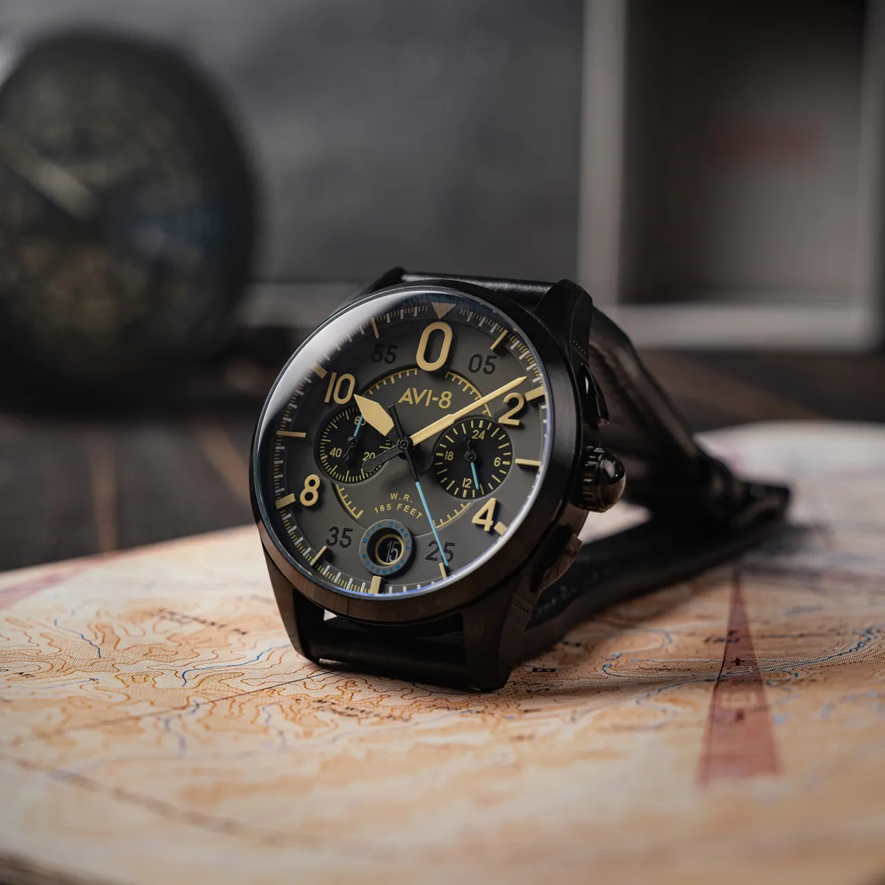 AVI-8 Spitfire Lock Chronograph Grey AV408908 detay görseli 3