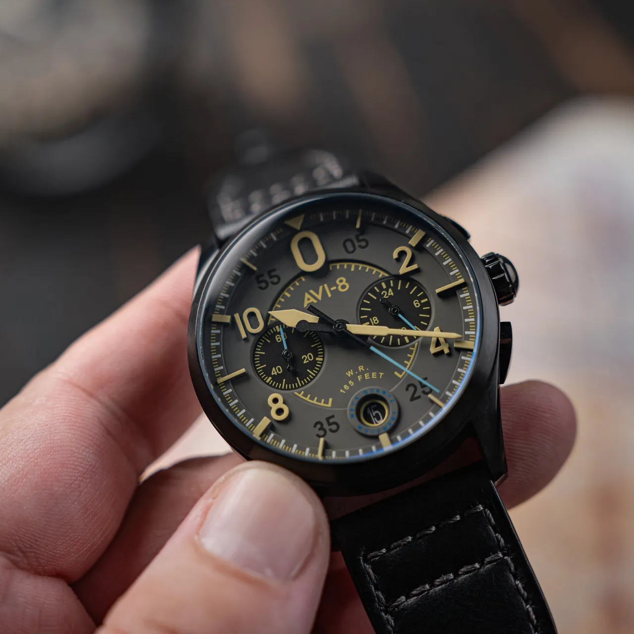 AVI-8 Spitfire Lock Chronograph Grey AV408908 detay görseli 4