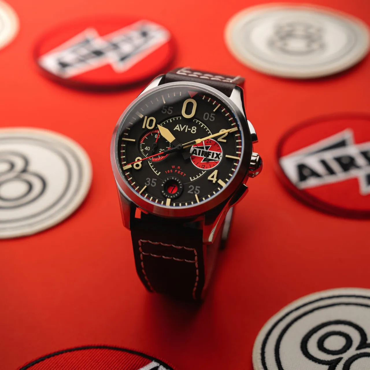 AVI-8 Spitfire Lock Chronograph Raven Black AV408909 detay görseli 4