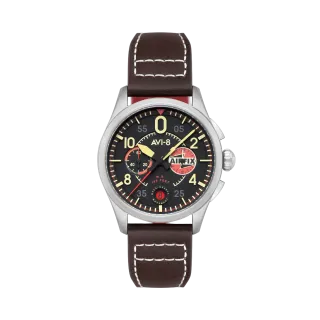 AVI-8 Spitfire Lock Chronograph Raven Black AV408909