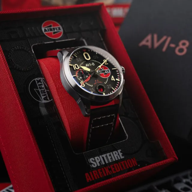 AVI-8 Spitfire Lock Chronograph Raven Black AV408909 Görsel 9
