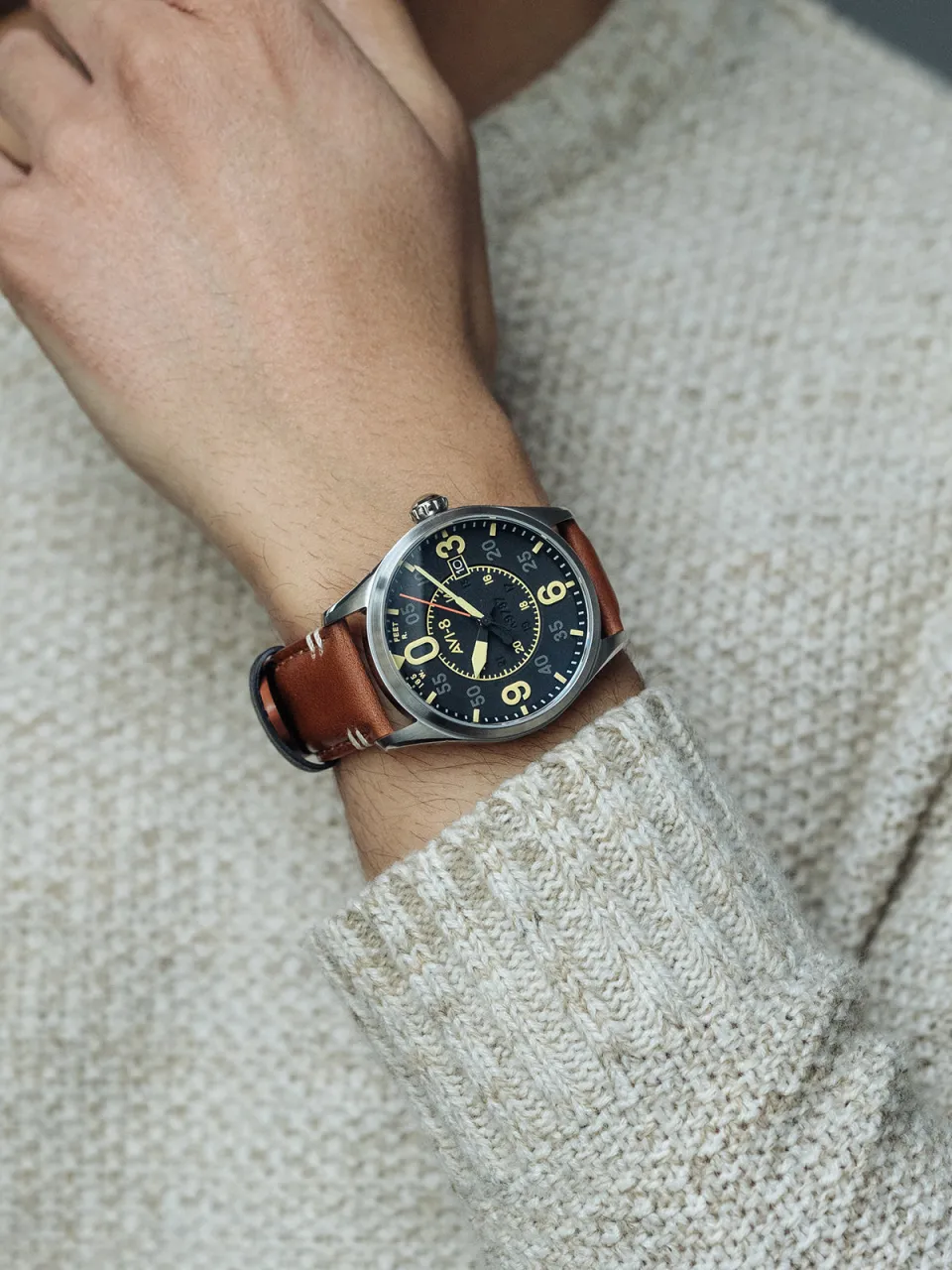 AVI-8 Spitfire Smith Otomatik Woolston AV409001 detay görseli 3