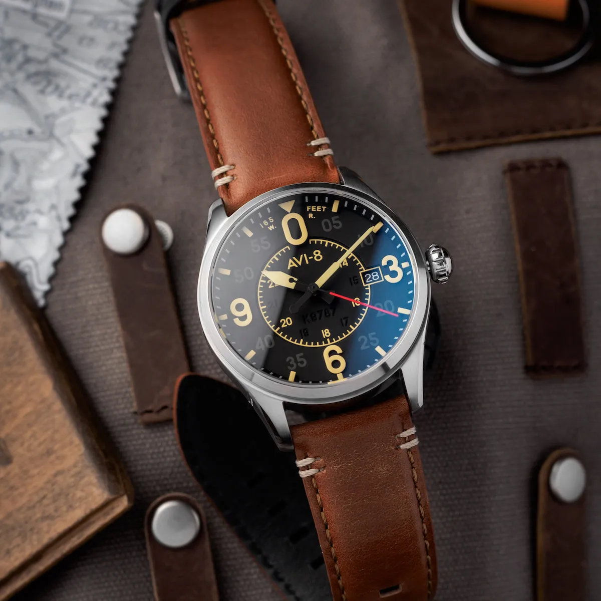 AVI-8 Spitfire Smith Otomatik Woolston AV409001 detay görseli 5