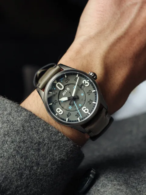 AVI-8 Spitfire Smith Otomatik Gri AV409004 Görsel 2