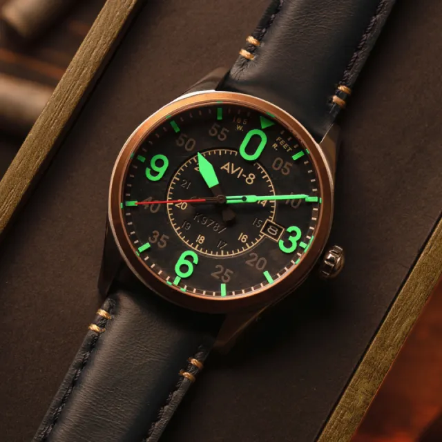 AVI-8 Spitfire Smith Automatic Distressed Blue AV409005 Görsel 7