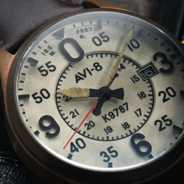 AVI-8 Spitfire Smith Automatic Oxidized Bronze AV409007 Görsel 9