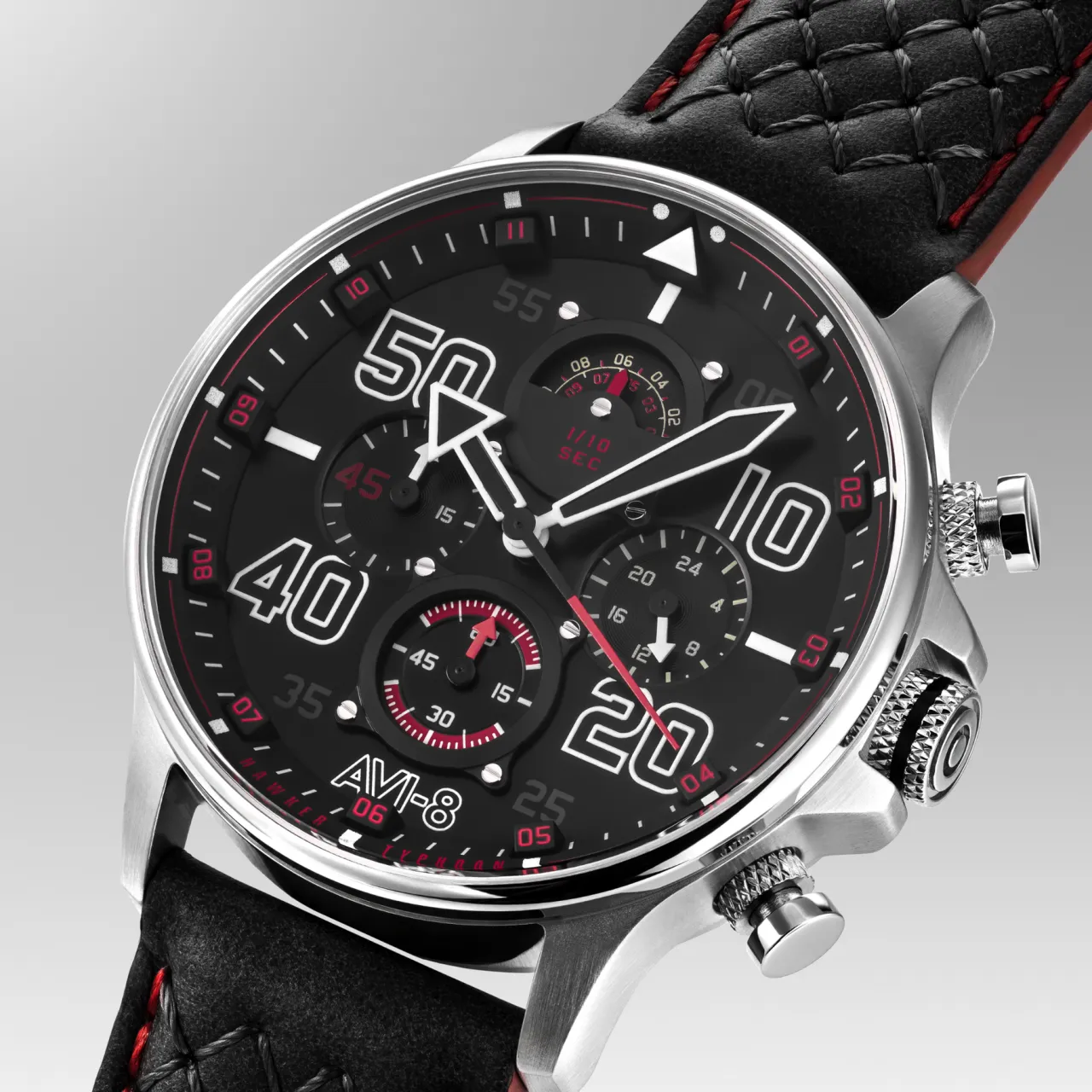 AVI-8 Hawker Typhoon Coningham Chronograph Black AV40930A detay görseli 5
