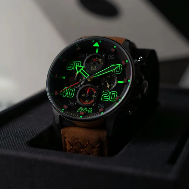 AVI-8 Hawker Typhoon Coningham Chronograph Black AV40930B Görsel 4