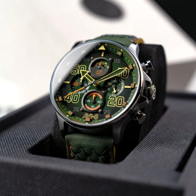 AVI-8 Hawker Typhoon Coningham Chronograph Green AV40930D Görsel 7