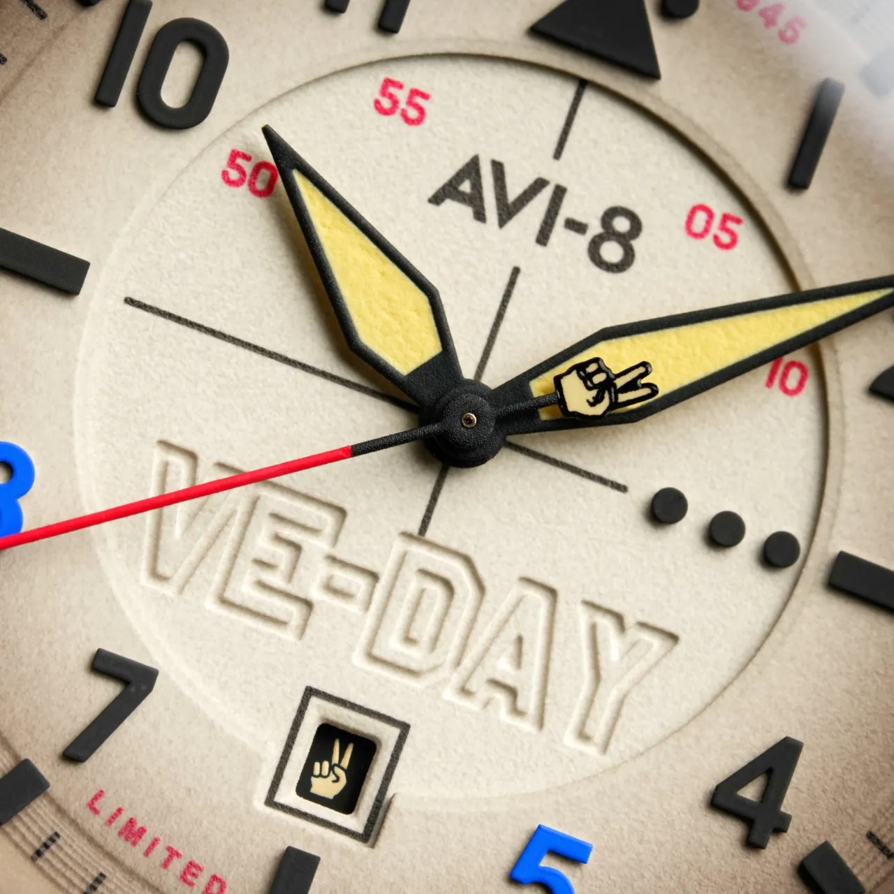 AVI-8 Hawker Hurricane Kent Automatic Vanguard Beige AV409406 detay görseli 5