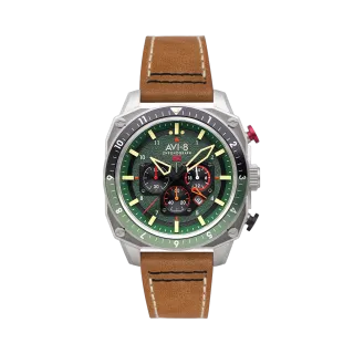 AVI-8 Hawker Hunter Atlas Dual Time Chronograph Forest AV410001
