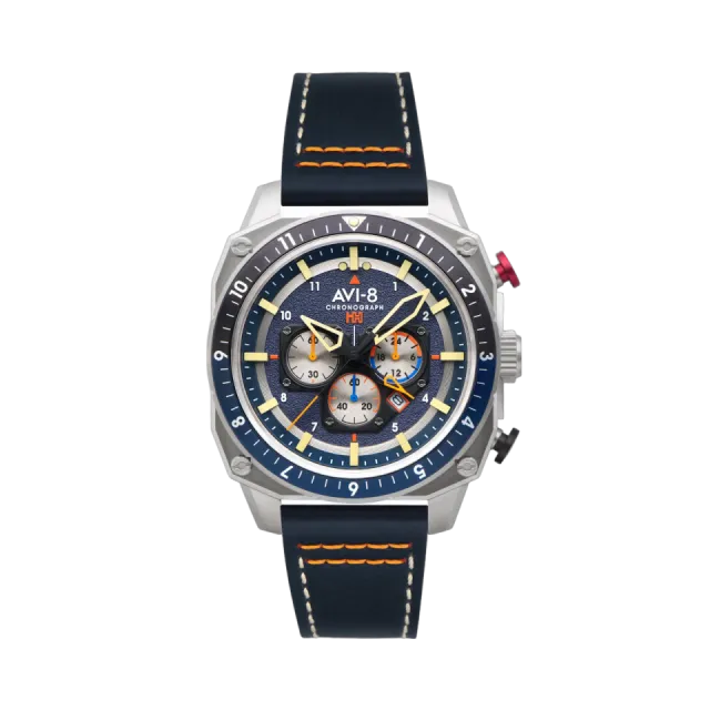 AVI-8 Hawker Hunter Atlas Dual Time Chronograph Pavillion Blue AV410002 Görsel 1