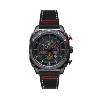 AVI-8 Hawker Hunter Atlas Dual Time Chronograph Black AV410004