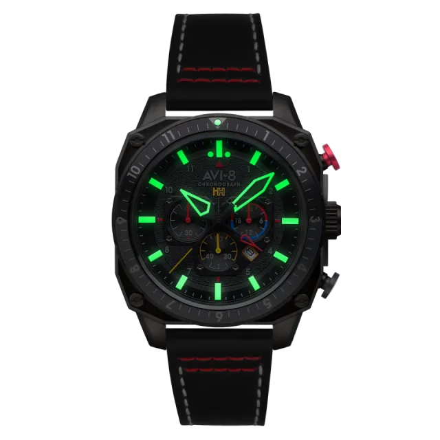 AVI-8 Hawker Hunter Atlas Dual Time Chronograph Black AV410004 Görsel 7