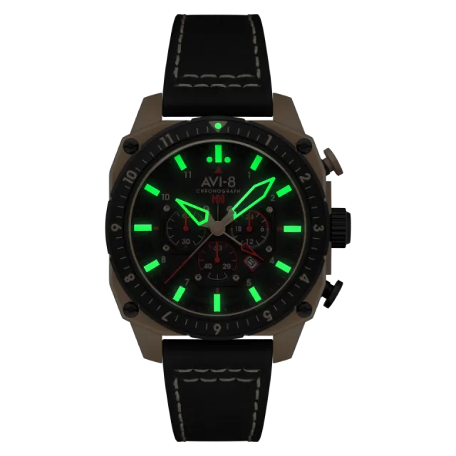 AVI-8 Hawker Hunter Atlas Dual Time Chronograph Black AV410006 Görsel 4