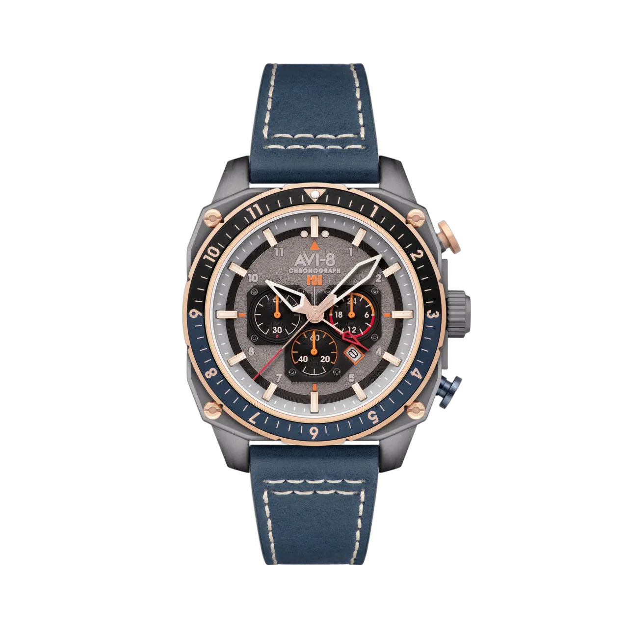 AVI-8 Hawker Hunter Atlas Dual Time Chronograph Charcoal Grey AV410007