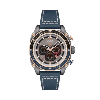 AVI-8 Hawker Hunter Atlas Dual Time Chronograph Charcoal Grey AV410007