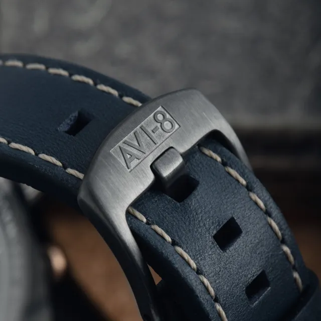 AVI-8 Hawker Hunter Atlas Dual Time Chronograph Charcoal Grey AV410007 Görsel 9