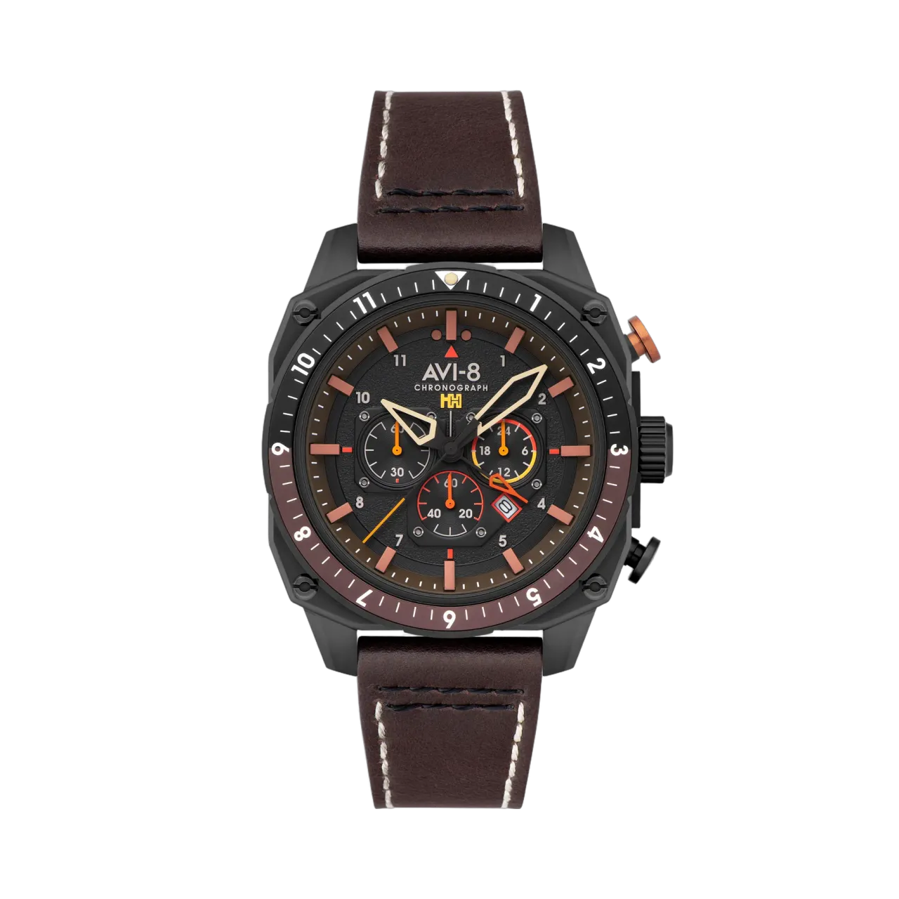 AVI-8 Hawker Hunter Atlas Dual Time Chronograph Soot Black AV410008
