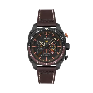 AVI-8 Hawker Hunter Atlas Dual Time Chronograph Soot Black AV410008