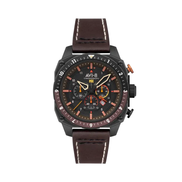 AVI-8 Hawker Hunter Atlas Dual Time Chronograph Soot Black AV410008 Görsel 1