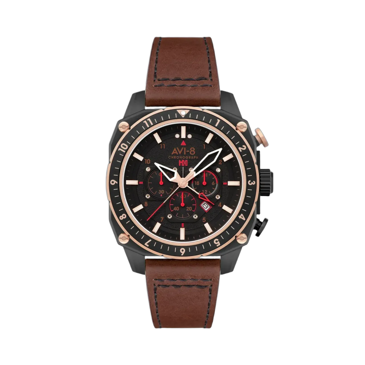 AVI-8 Hawker Hunter Atlas Dual Time Chronograph Jade Black AV410009
