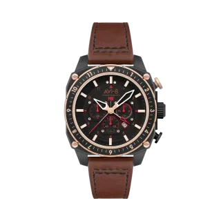 AVI-8 Hawker Hunter Atlas Dual Time Chronograph Jade Black AV410009