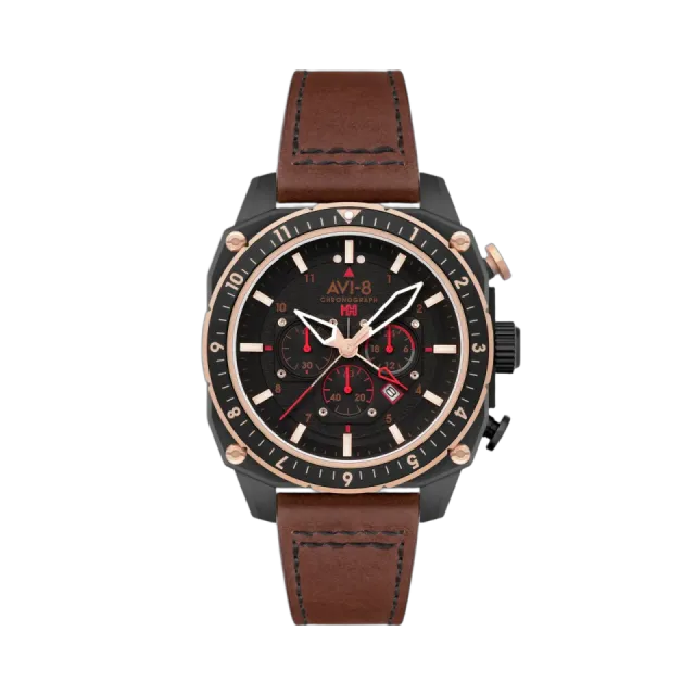 AVI-8 Hawker Hunter Atlas Dual Time Chronograph Jade Black AV410009 Görsel 1