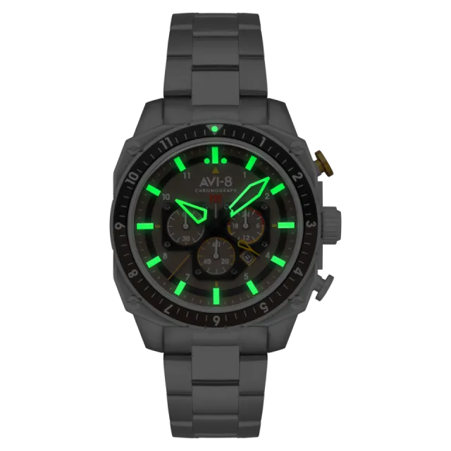 AVI-8 Hawker Hunter Atlas Dual Time Chronograph Grey AV410033 Görsel 4