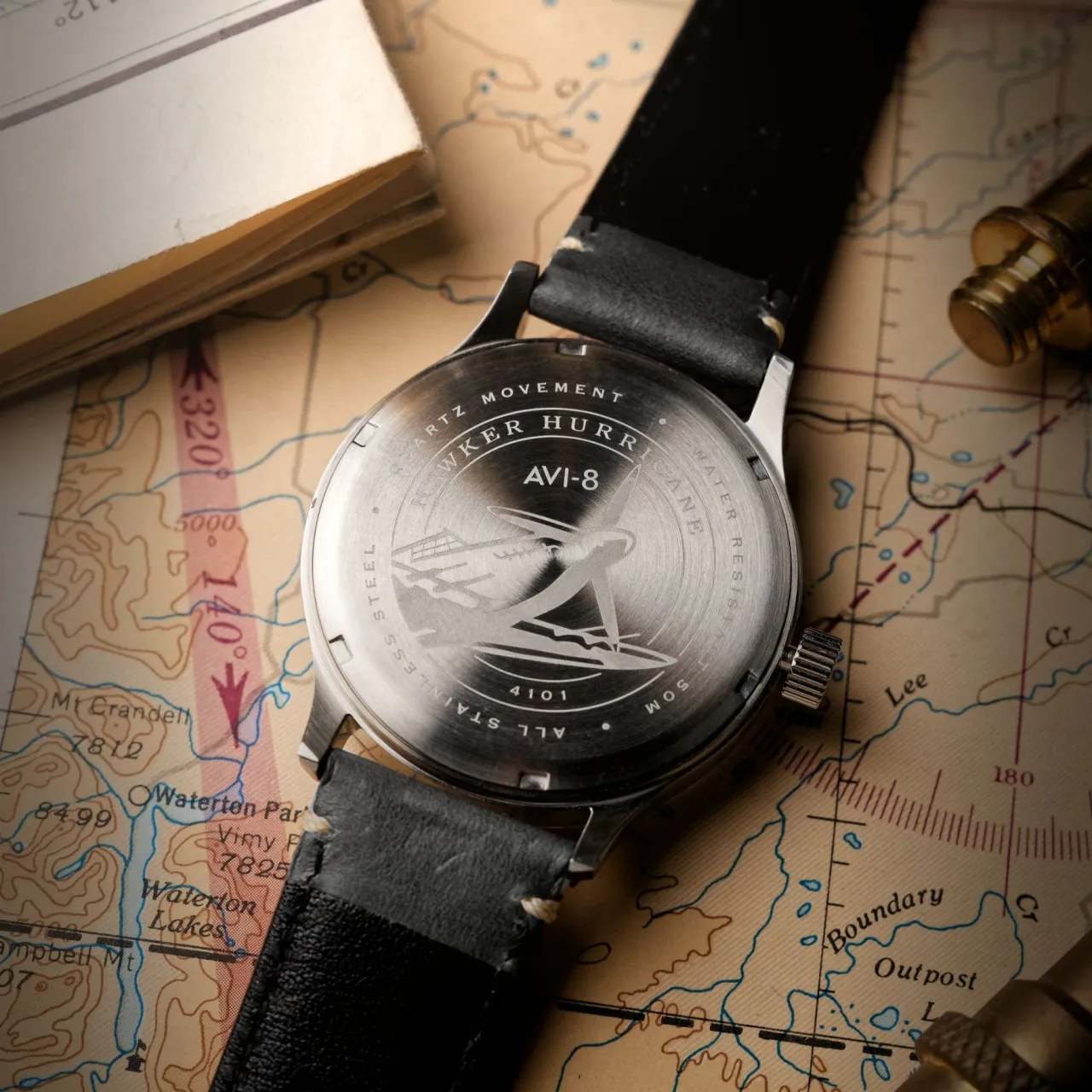 AVI-8 Hawker Hurricane McKellar Dual Time Ash Grey AV410109 detay görseli 4