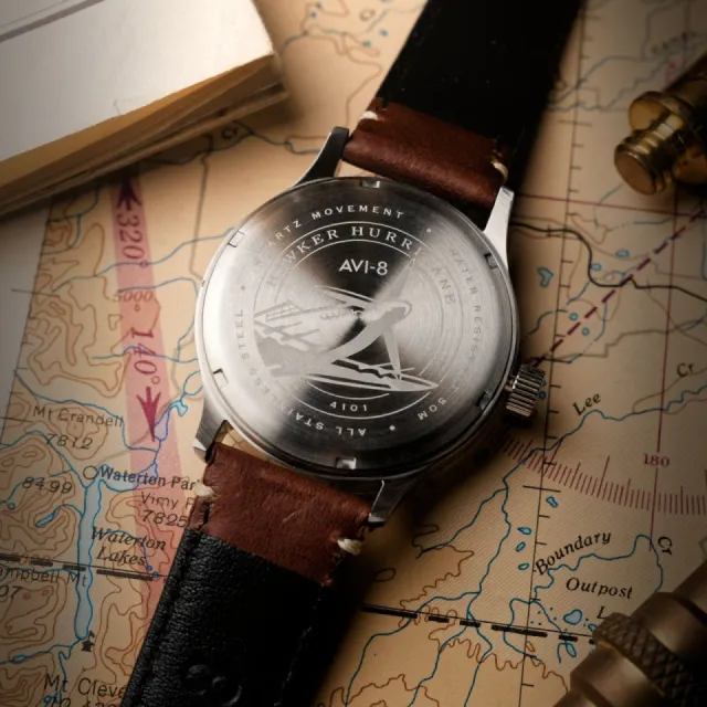 AVI-8 Hawker Hurricane McKellar Dual Time Black AV41010B Görsel 5