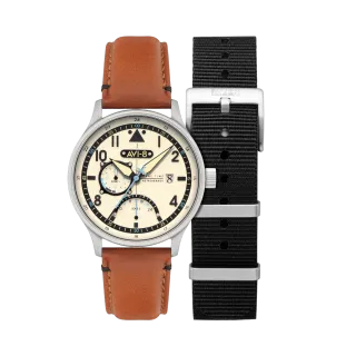 AVI-8 Hawker Hurricane McKellar Dual Time Brown Beige AV41010C