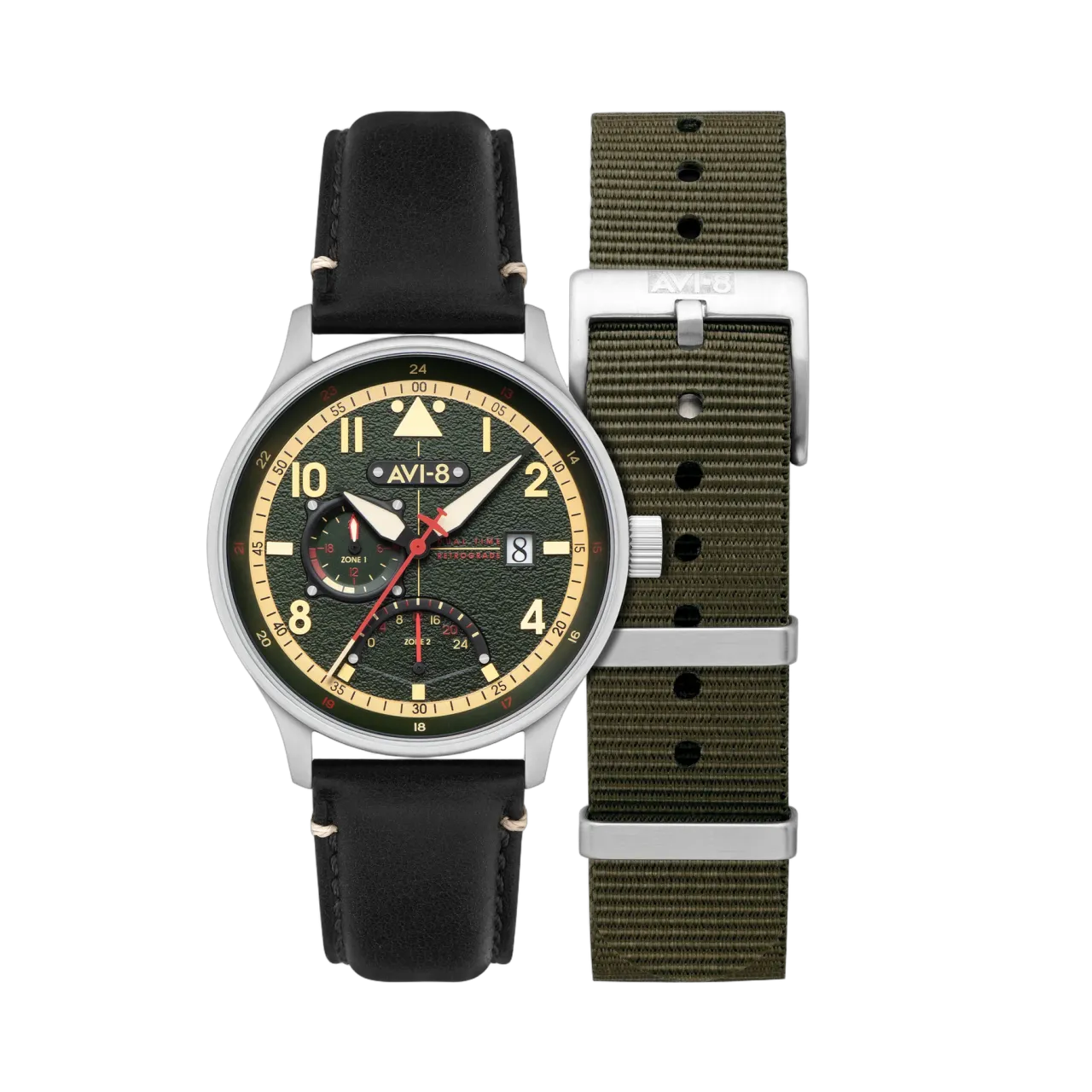 AVI-8 Hawker Hurricane McKellar Dual Time Gothic Green AV4101O