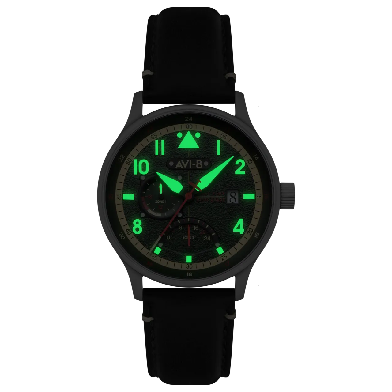 AVI-8 Hawker Hurricane McKellar Dual Time Gothic Green AV4101O detay görseli 2