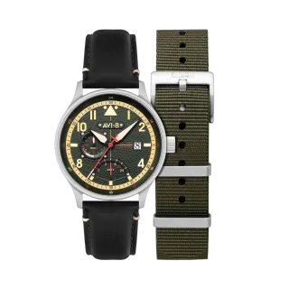 AVI-8 Hawker Hurricane McKellar Dual Time Gothic Green AV4101O