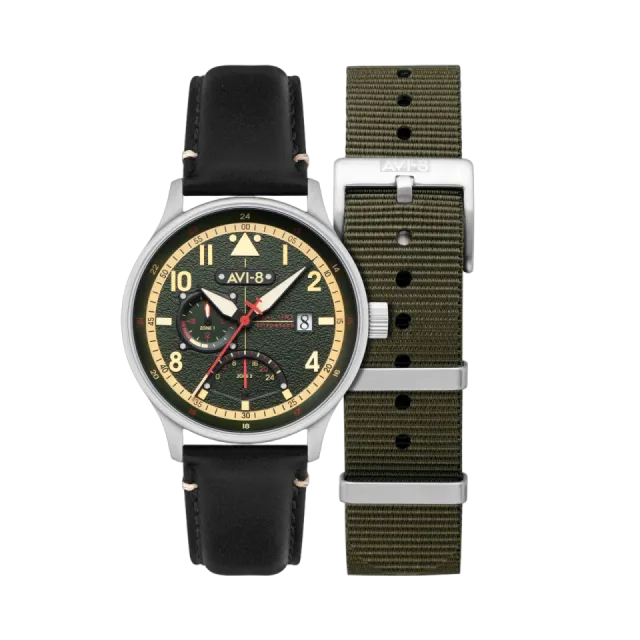 AVI-8 Hawker Hurricane McKellar Dual Time Gothic Green AV4101O Görsel 1